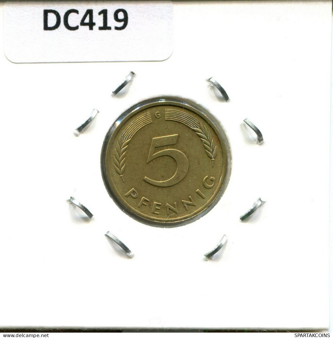 5 PFENNIG 1980 G BRD DEUTSCHLAND Münze GERMANY #DC419.D.A - 5 Pfennig