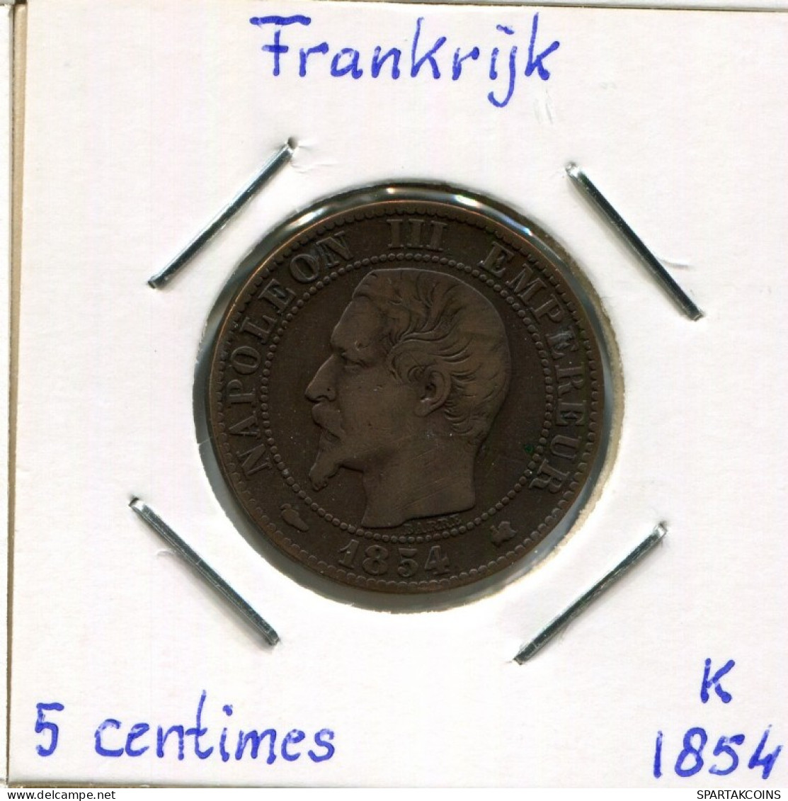 2 CENTIMES 1854 M FRANCE Coin Napoleon III Imperator #AK988.U.A - 2 Centimes