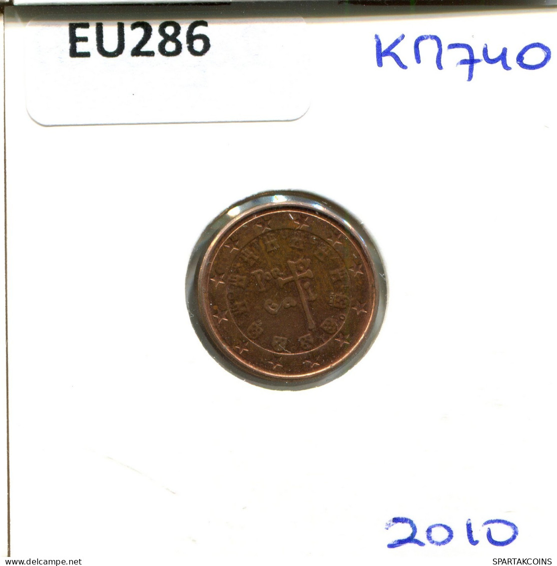 1 EURO CENT 2010 PORTUGAL Coin #EU286.U.A - Portugal