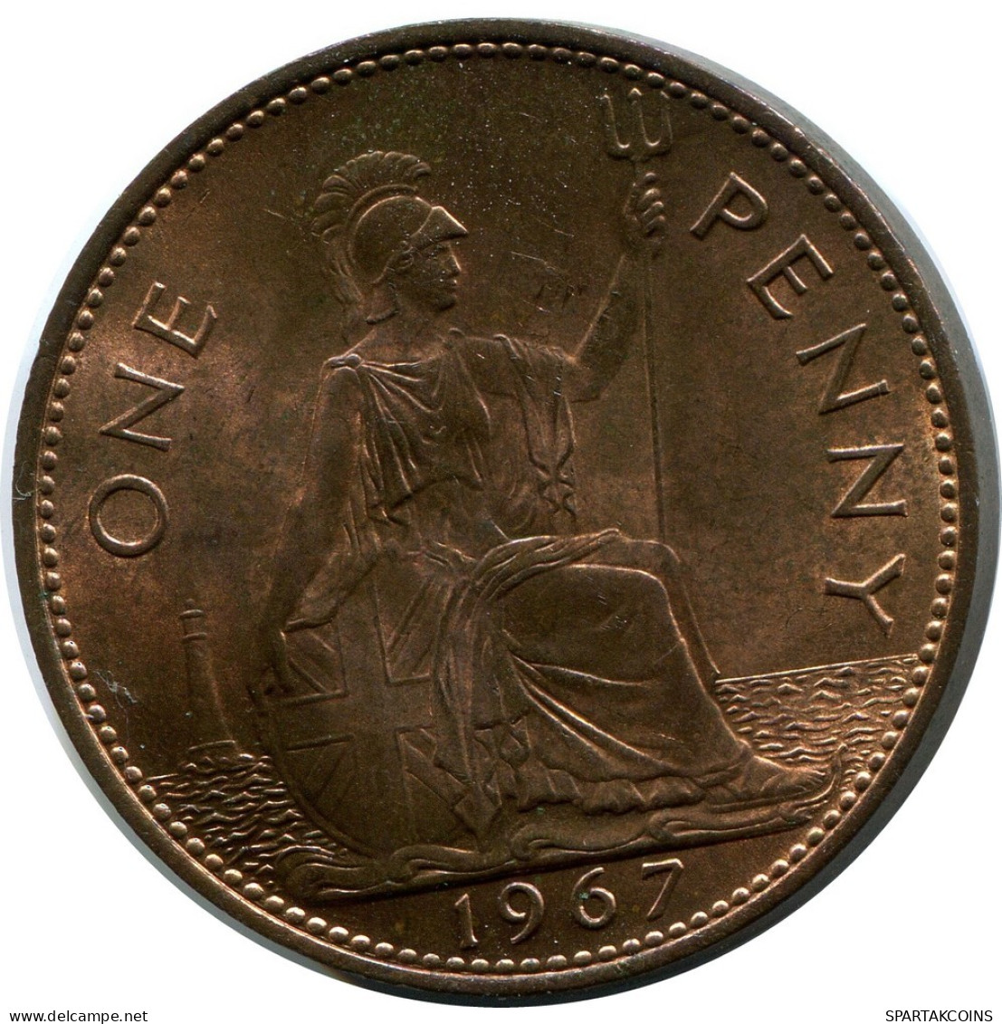PENNY 1967 UK GREAT BRITAIN Coin #BB037.U.A - D. 1 Penny