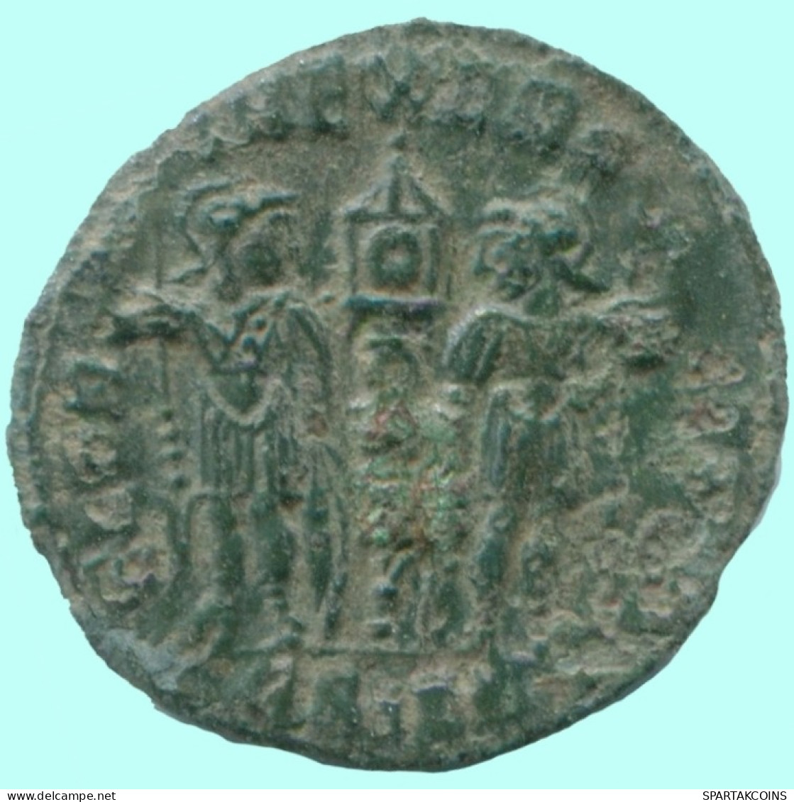 CONSTANTINUS TWO SOLDIERS GLORIA EXERCITVS 1.1g/16mm #ANC13092.17.D.A - The Christian Empire (307 AD To 363 AD)