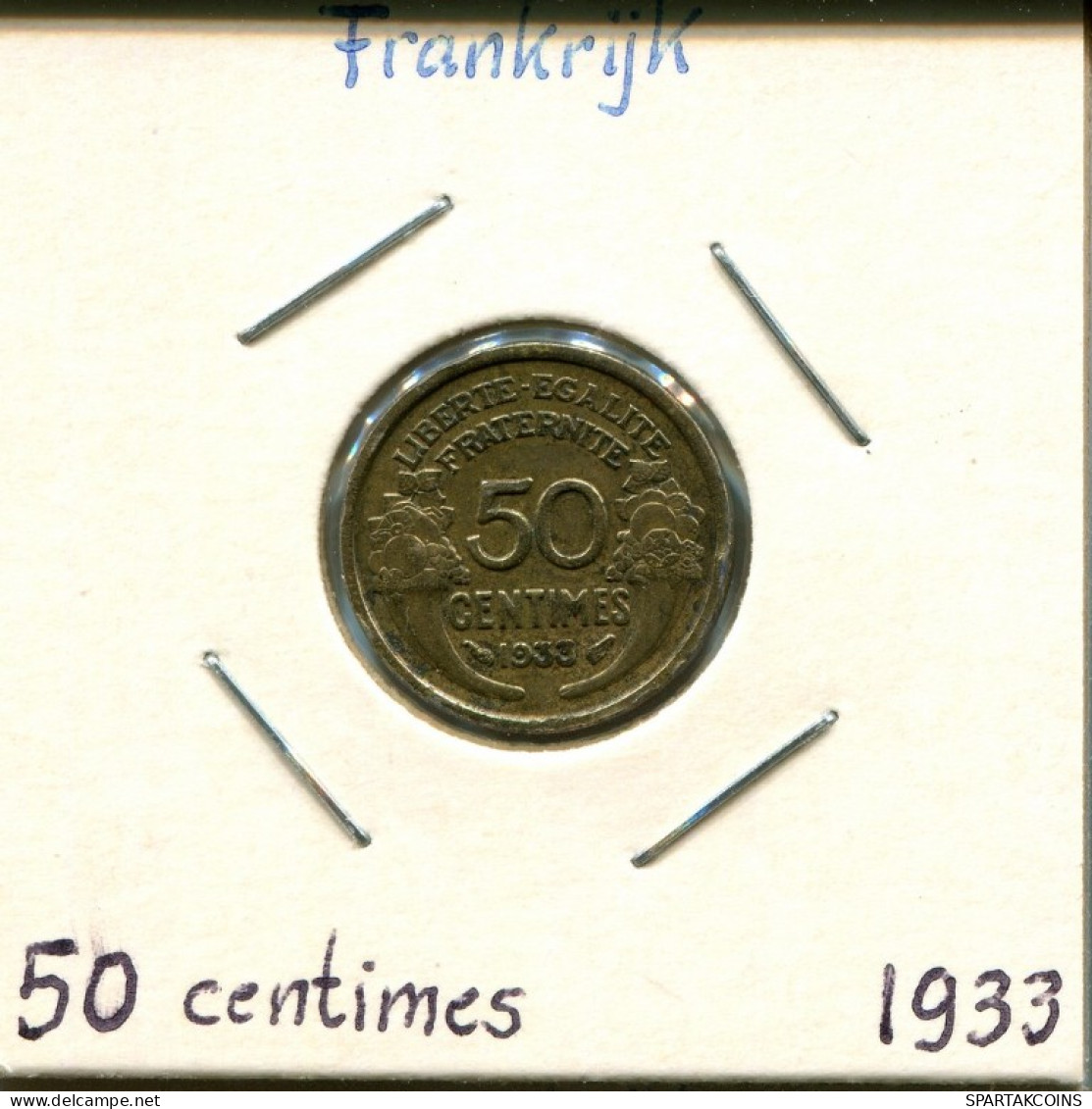50 CENTIMES 1933 FRANKREICH FRANCE Französisch Münze #AM223.D.A - 50 Centimes