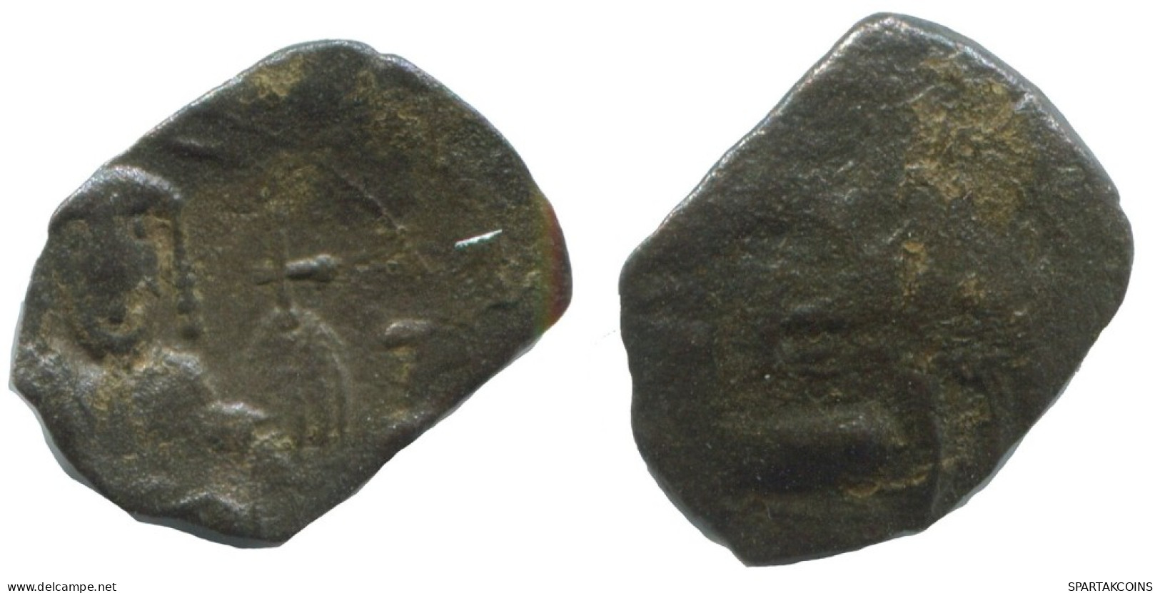 BYZANTINISCHE Münze  EMPIRE Antike Authentisch Münze 0.8g/15mm #AG749.4.D.A - Byzantinische Münzen