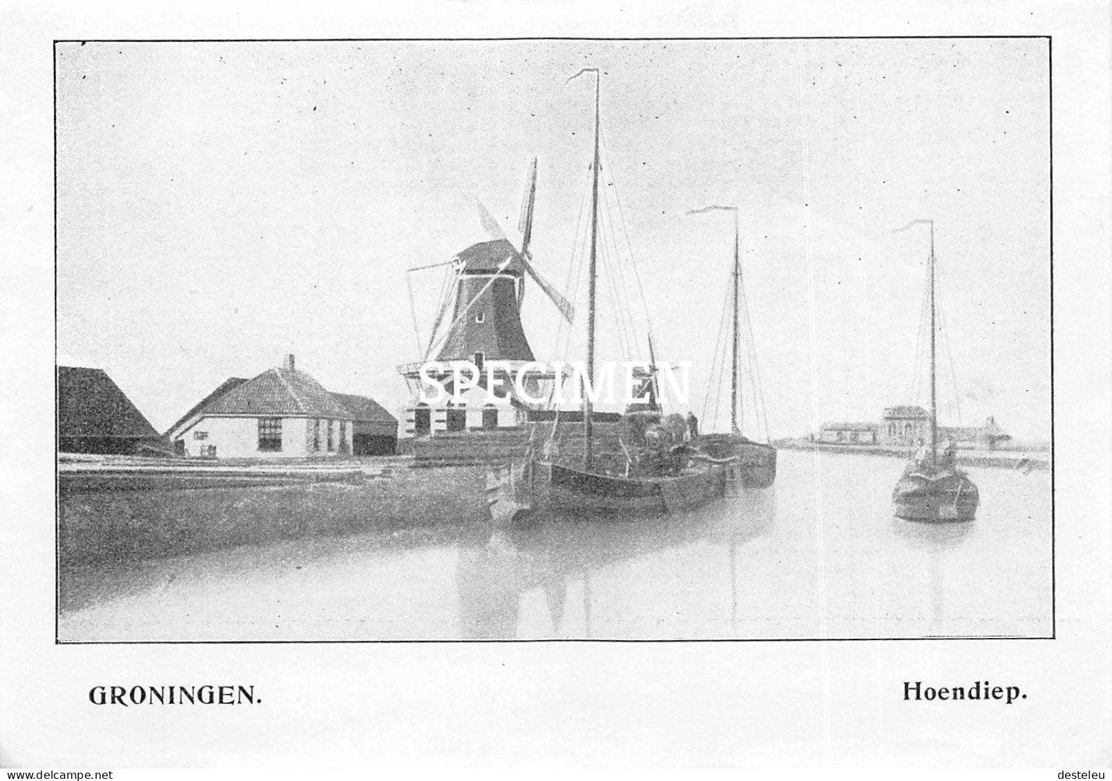 Prent - Hoendiep - Groningen - 8.5x12.5 Cm - Groningen