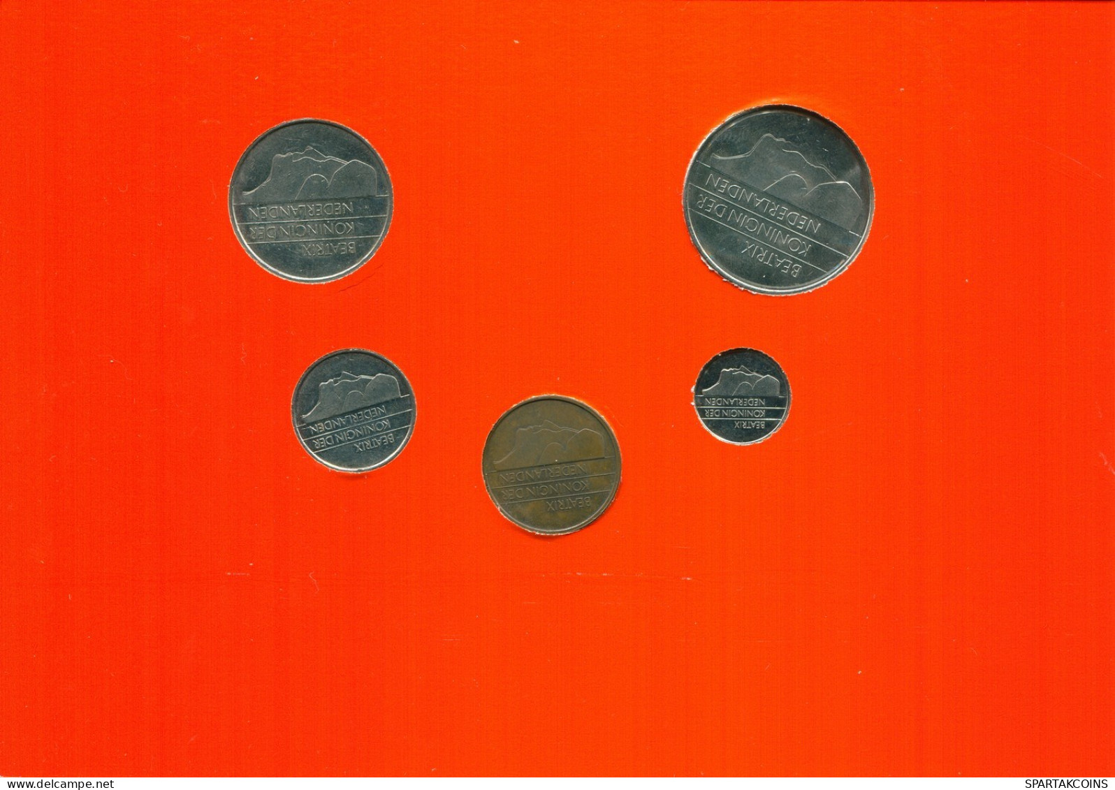 NETHERLANDS 1985 MINT SET 5 Coin #SET1022.7.U.A - Jahressets & Polierte Platten