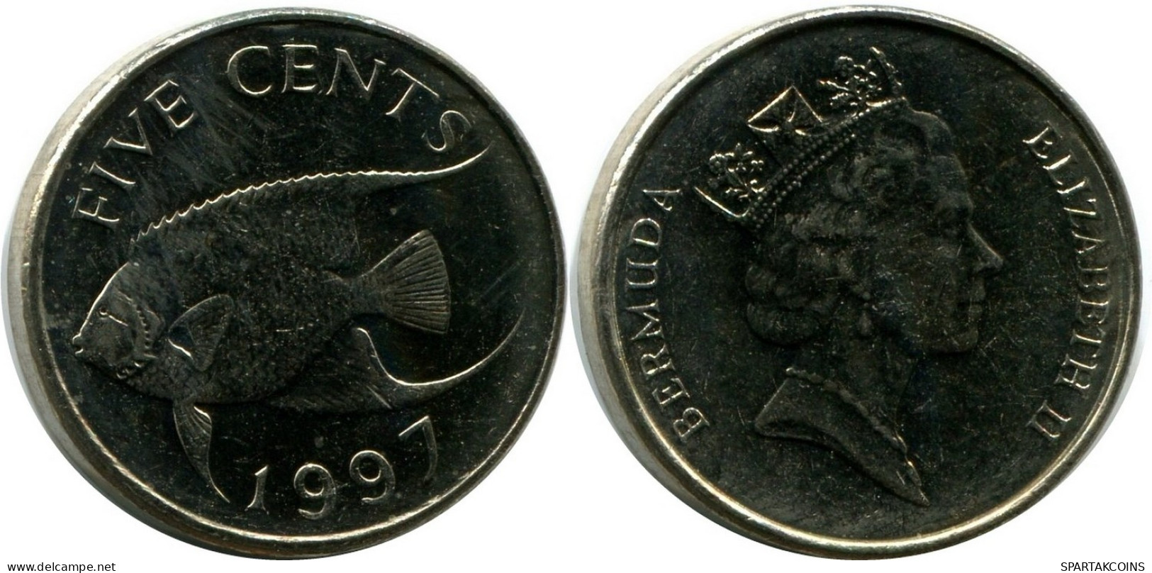 5 CENT 1997 BERMUDA Coin UNC FISH #M10312.U.A - Bermudes