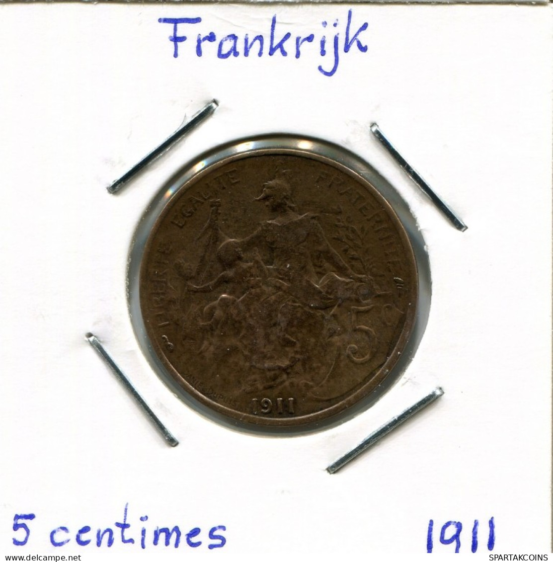 5 CENTIMES 1911 FRANCE French Coin #AM010.U.A - 5 Centimes