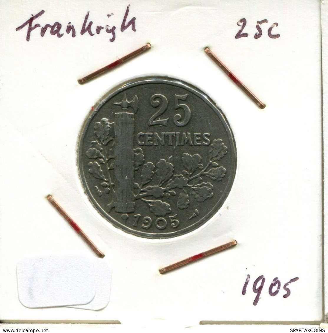 25 CENTIMES 1905 FRANKREICH FRANCE Französisch Münze #AM881.D.A - 25 Centimes