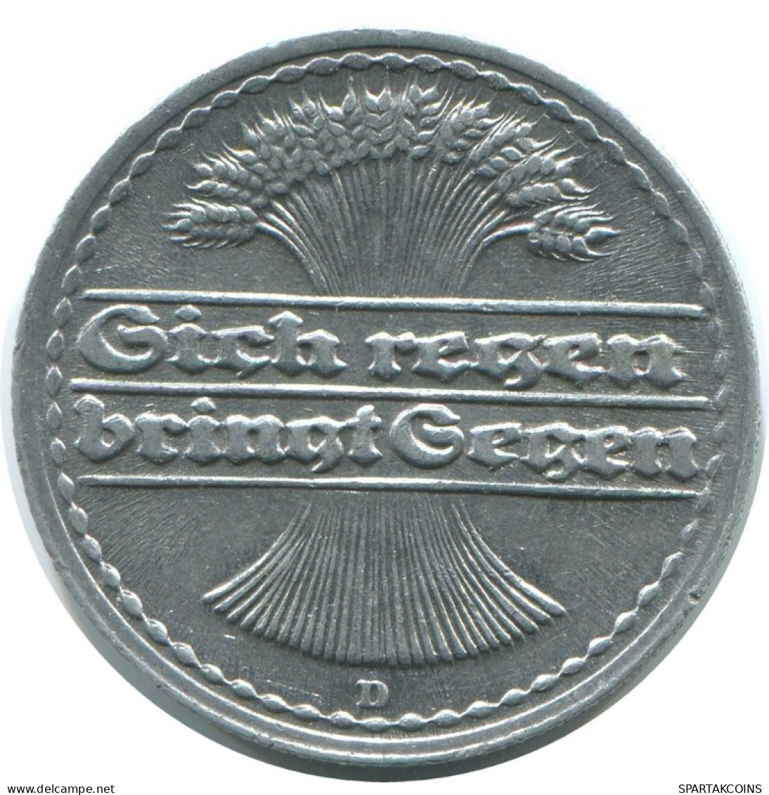 50 PFENNIG 1922 D GERMANY Coin #AE429.U.A - 50 Rentenpfennig & 50 Reichspfennig