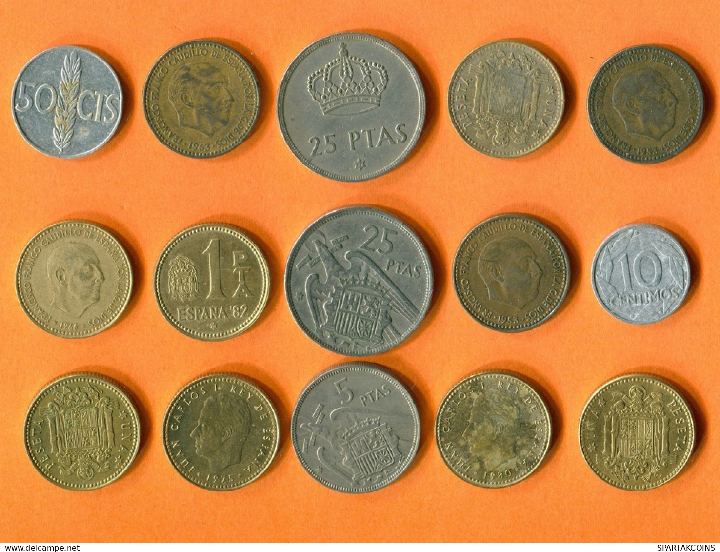 ESPAÑA Moneda SPAIN SPANISH Moneda Collection Mixed Lot #L10243.1.E.A - Autres & Non Classés