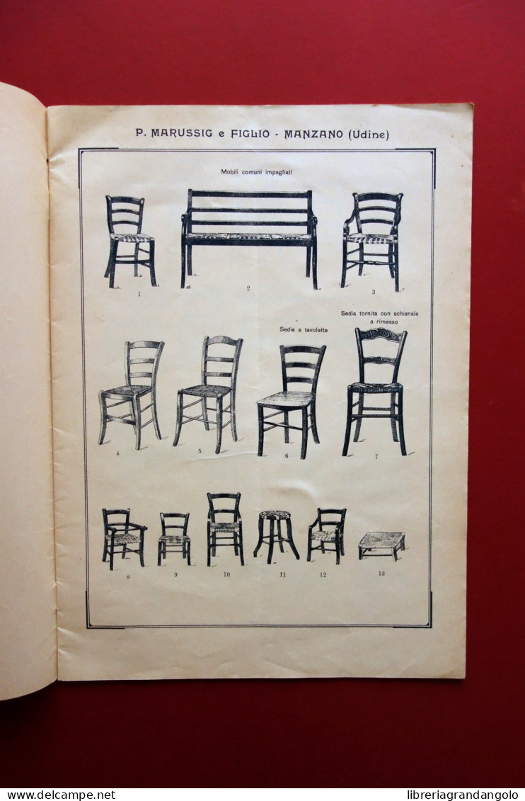 P. Marussig E Figlio Manzano Catalogo Mobili Uso Vienna Thonet Passero Udine - Non Classés