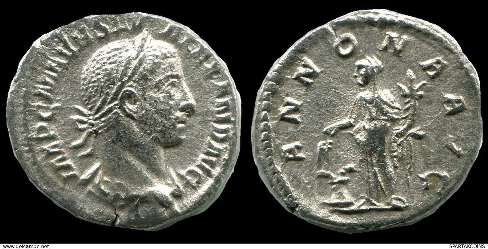 SEVERUS ALEXANDER AR DENARIUS222-235 AD ANNONA STANDING #ANC12355.78.U.A - The Severans (193 AD To 235 AD)