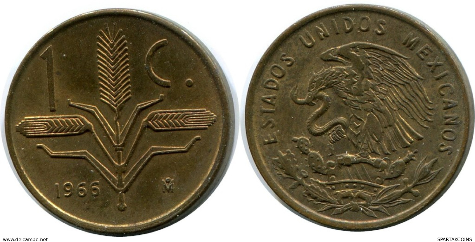 1 CENTAVO 1966 MEXICO Moneda #AH399.5.E.A - Mexiko