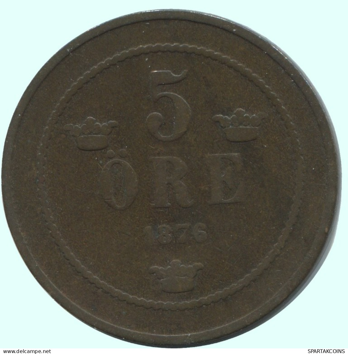 5 ORE 1876 SUÈDE SWEDEN Pièce #AC581.2.F.A - Schweden