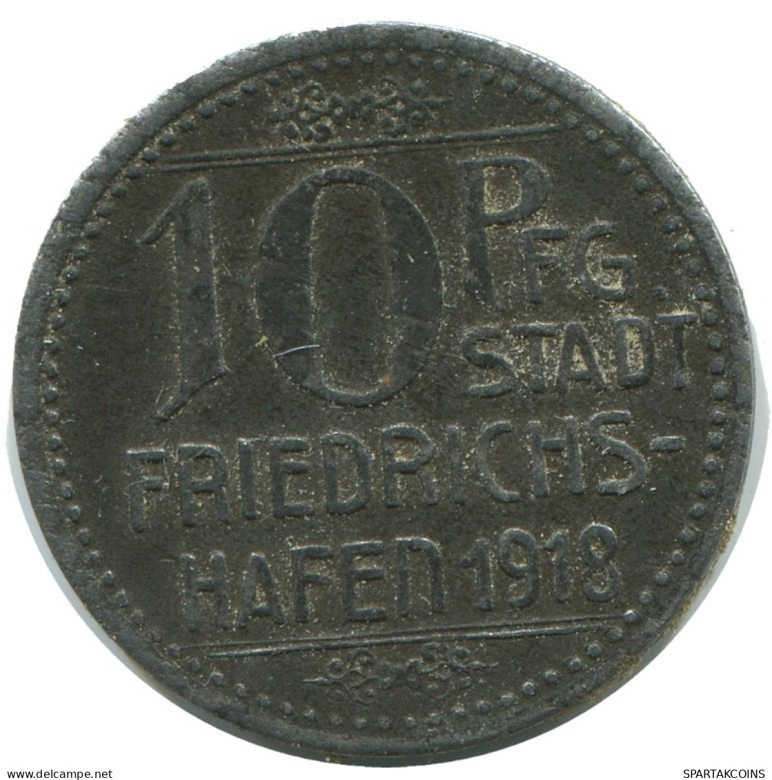 10 PFENNIG 1918 STADT FRIEDRECHS-HAFEN ALLEMAGNE Pièce GERMANY #AD602.9.F.A - 10 Pfennig