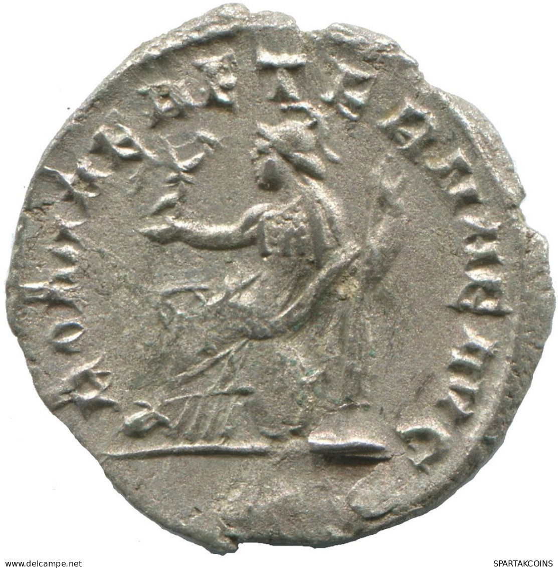 GALLIENUS ANTIOCH AD254-255 SILVERED LATE ROMAN COIN 3.4g/21mm #ANT2734.41.U.A - La Crisis Militar (235 / 284)