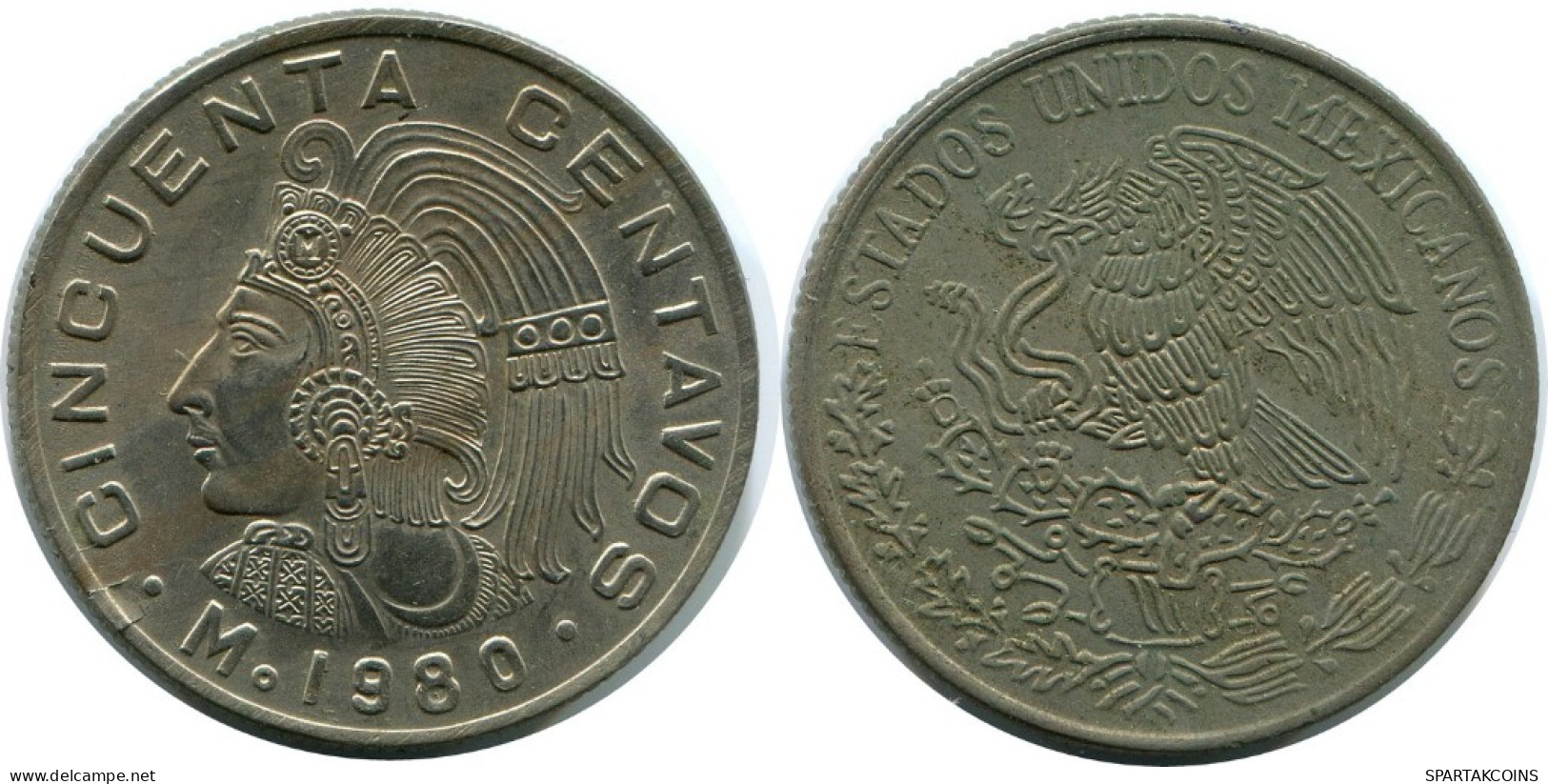 50 CENTAVOS 1980 MEXICO Coin #AH490.5.U.A - Mexico