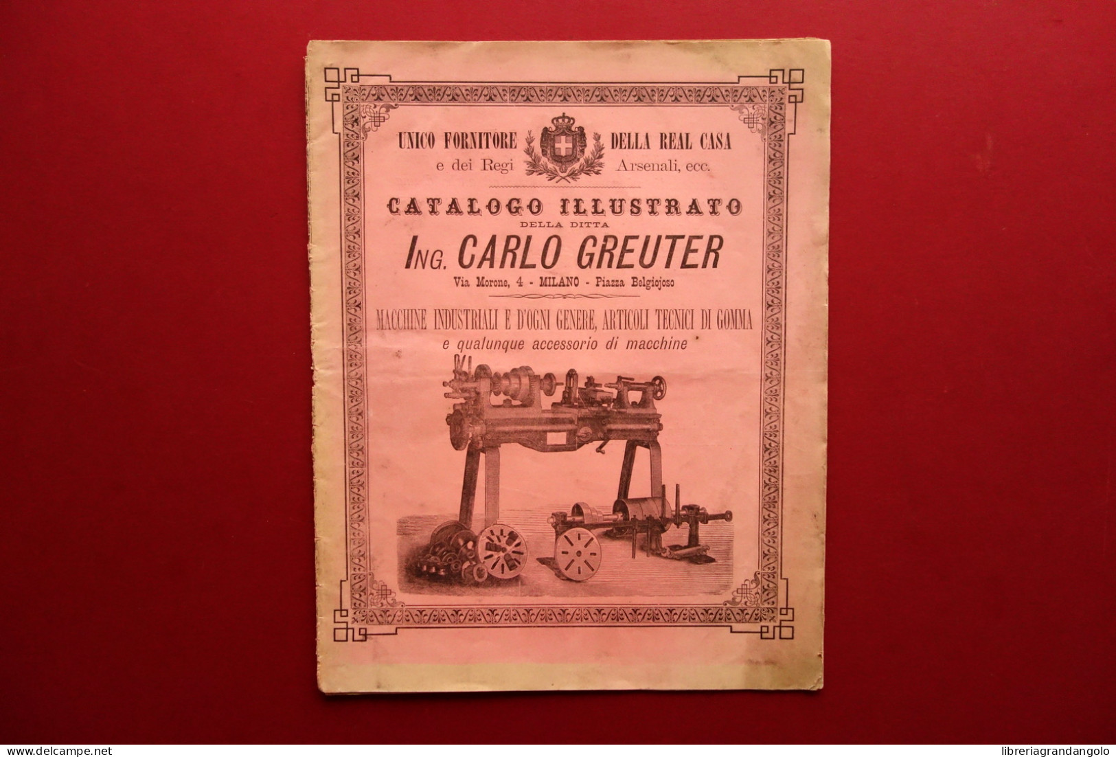 Catalogo Carlo Greuter Milano Macchine Industriali Articoli In Gomma 1881 - Non Classés