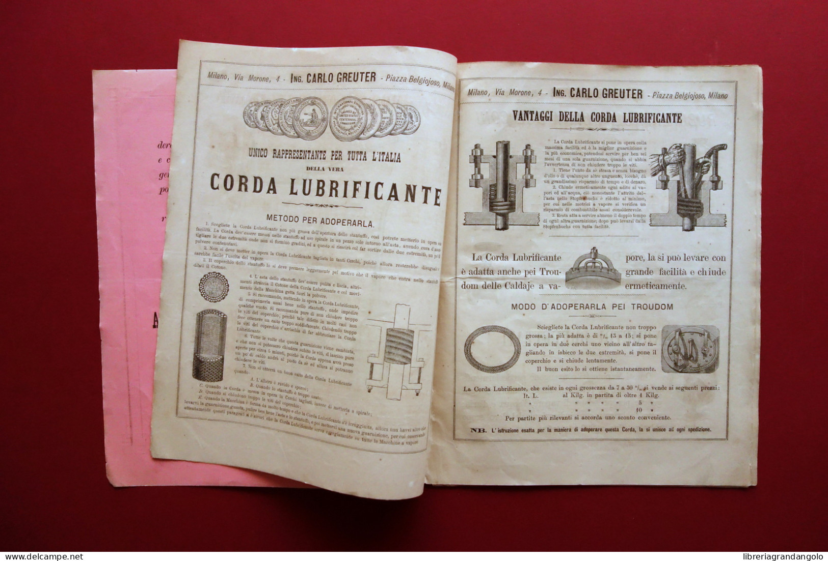 Catalogo Carlo Greuter Milano Macchine Industriali Articoli In Gomma 1881 - Ohne Zuordnung