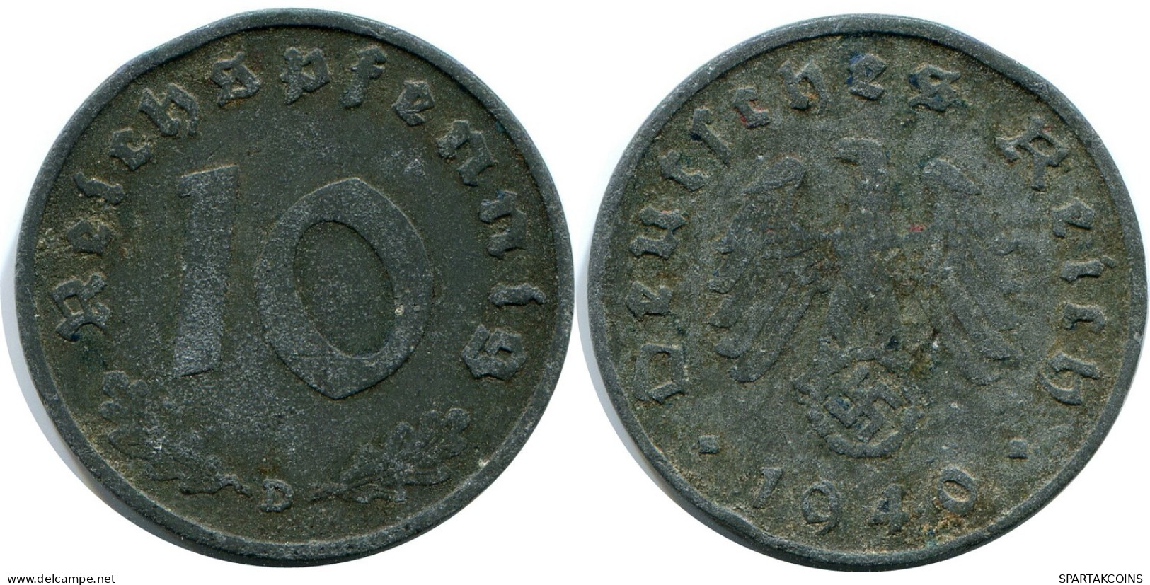 10 REICHSPFENNIG 1940 D ALLEMAGNE Pièce GERMANY #DB950.F.A - 10 Reichspfennig