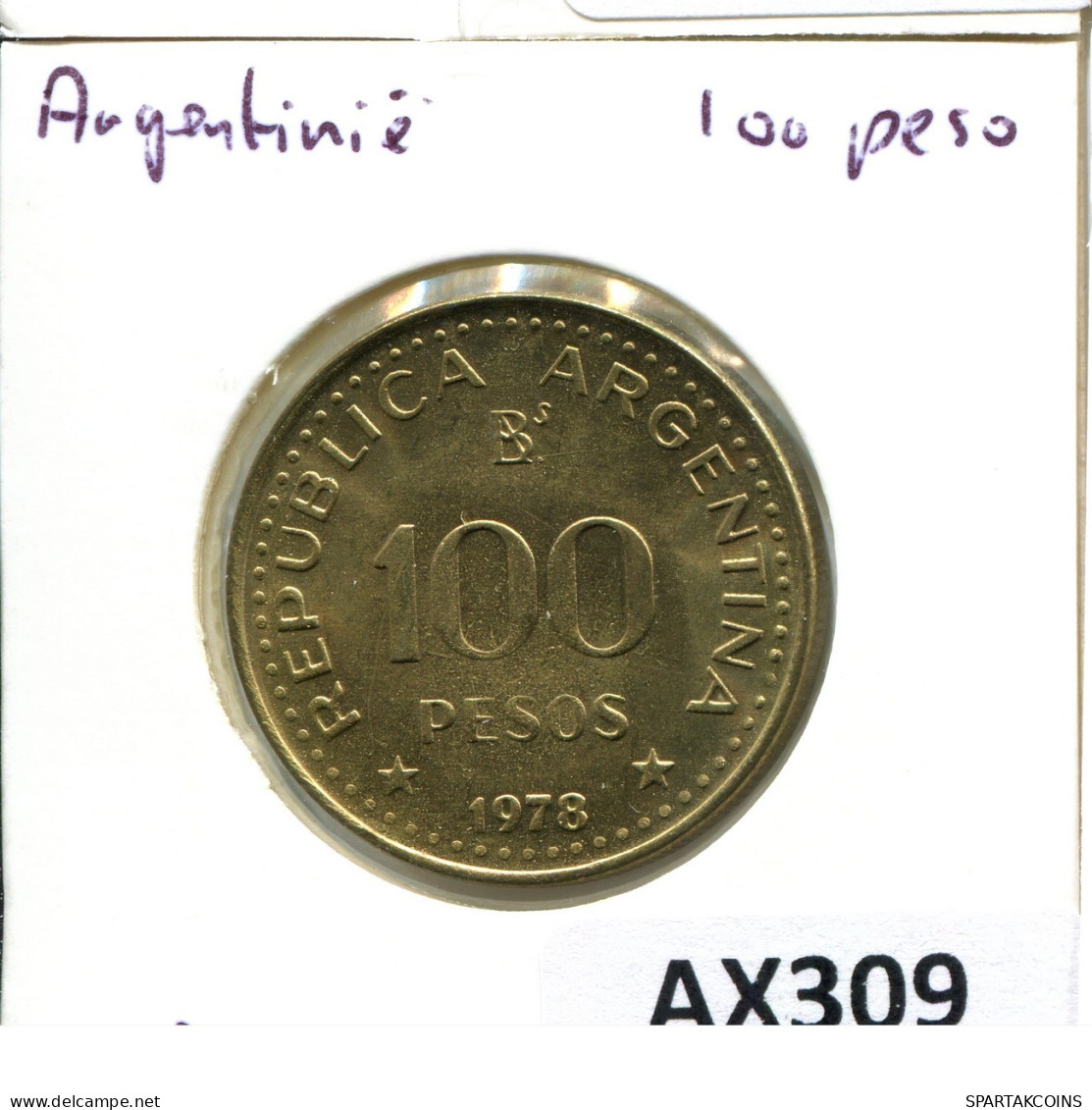 100 PESOS 1978 ARGENTINA Moneda #AX309.E.A - Argentine