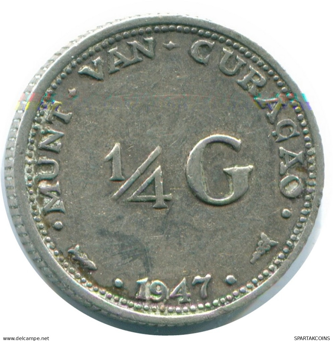 1/4 GULDEN 1947 CURACAO NEERLANDÉS NETHERLANDS PLATA Colonial #NL10814.4.E.A - Curaçao