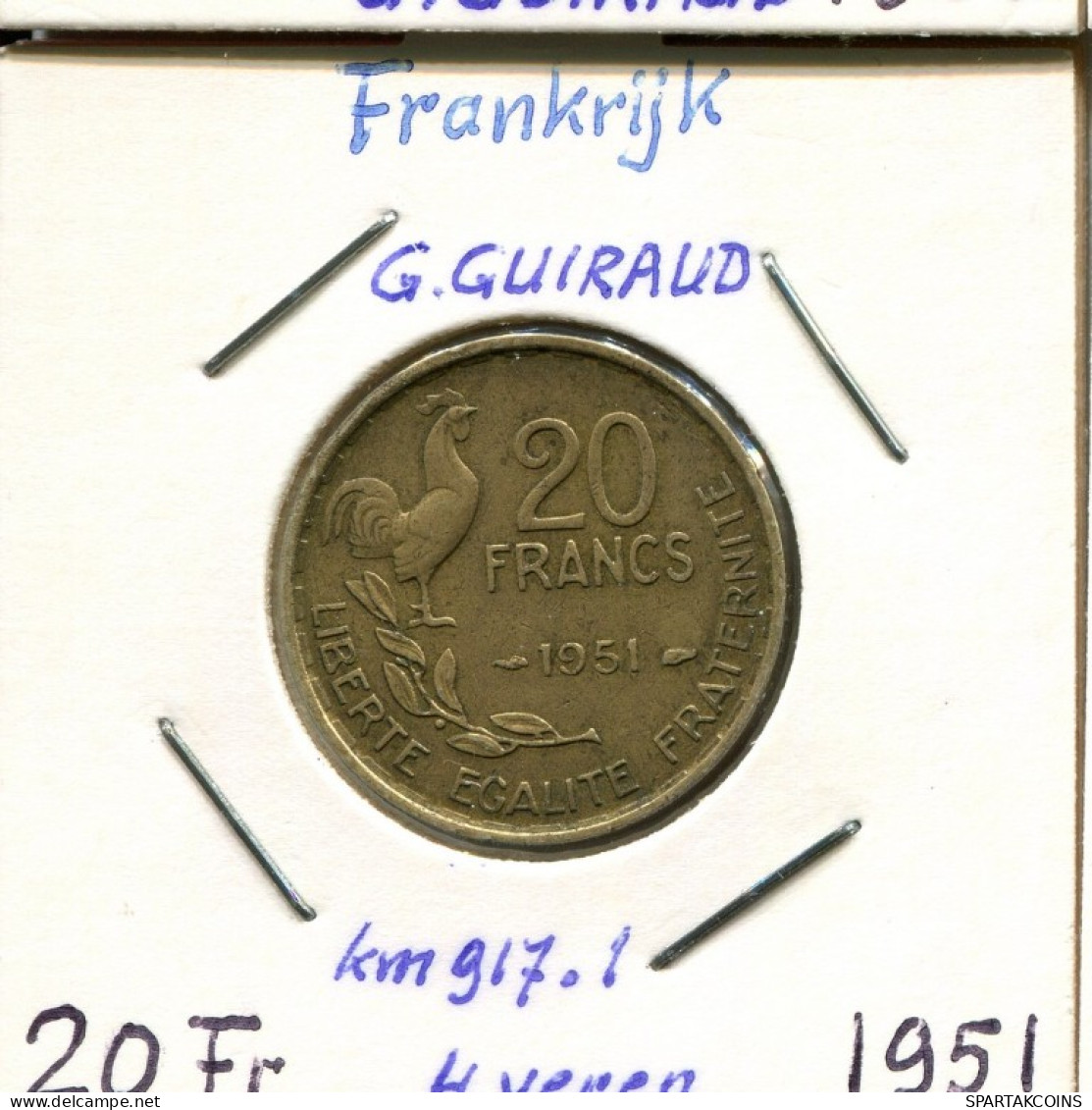 20 FRANCS 1951 FRANCE French Coin #AM434.U.A - 20 Francs