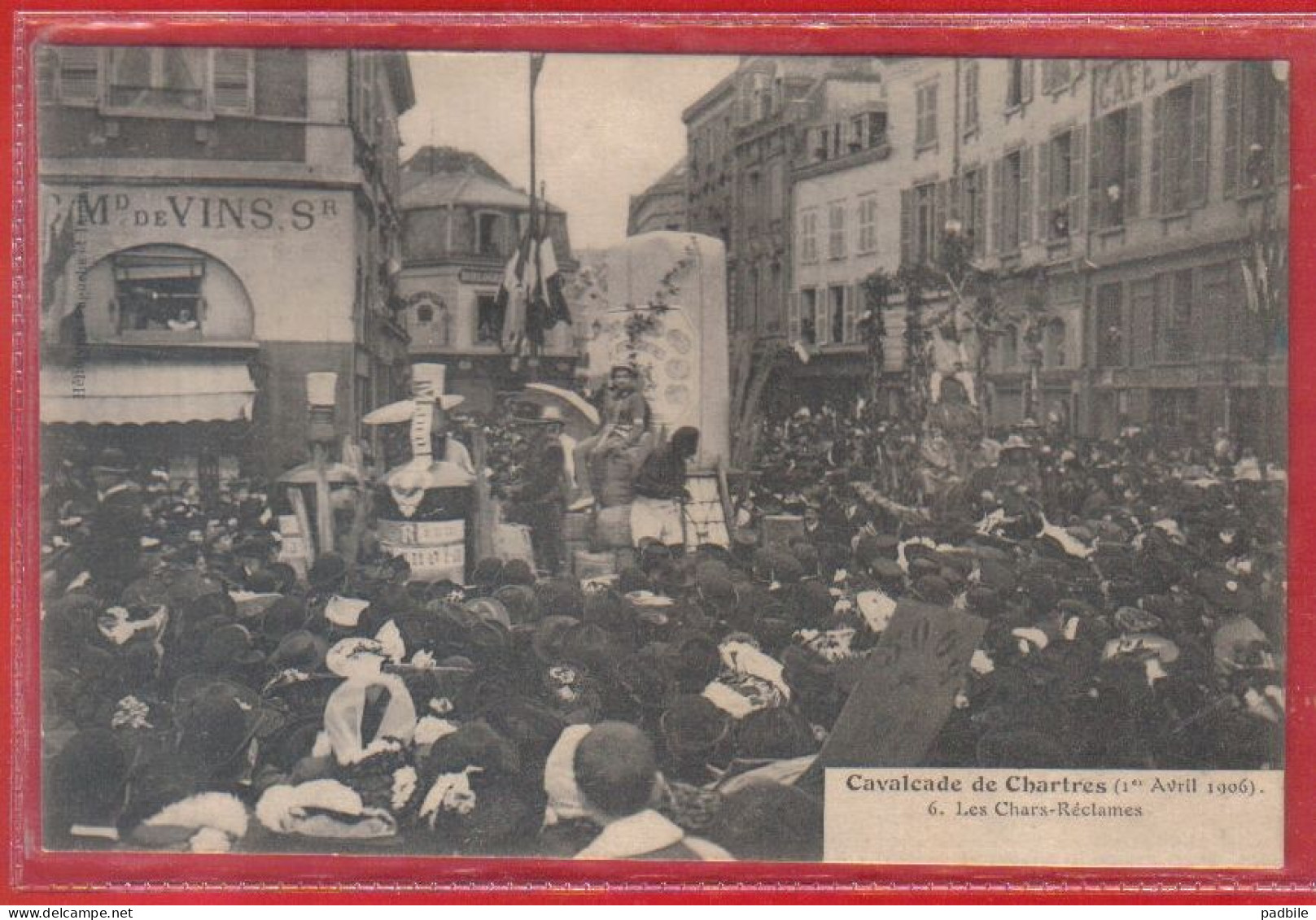 Carte Postale 28. Chartres  La Cavalcade  Les Chars Réclames  Très Beau Plan - Chartres