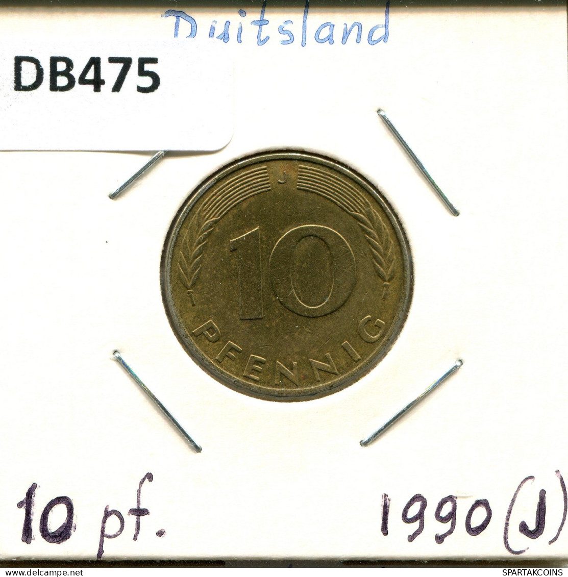 10 PFENNIG 1990 J WEST & UNIFIED GERMANY Coin #DB475.U.A - 10 Pfennig