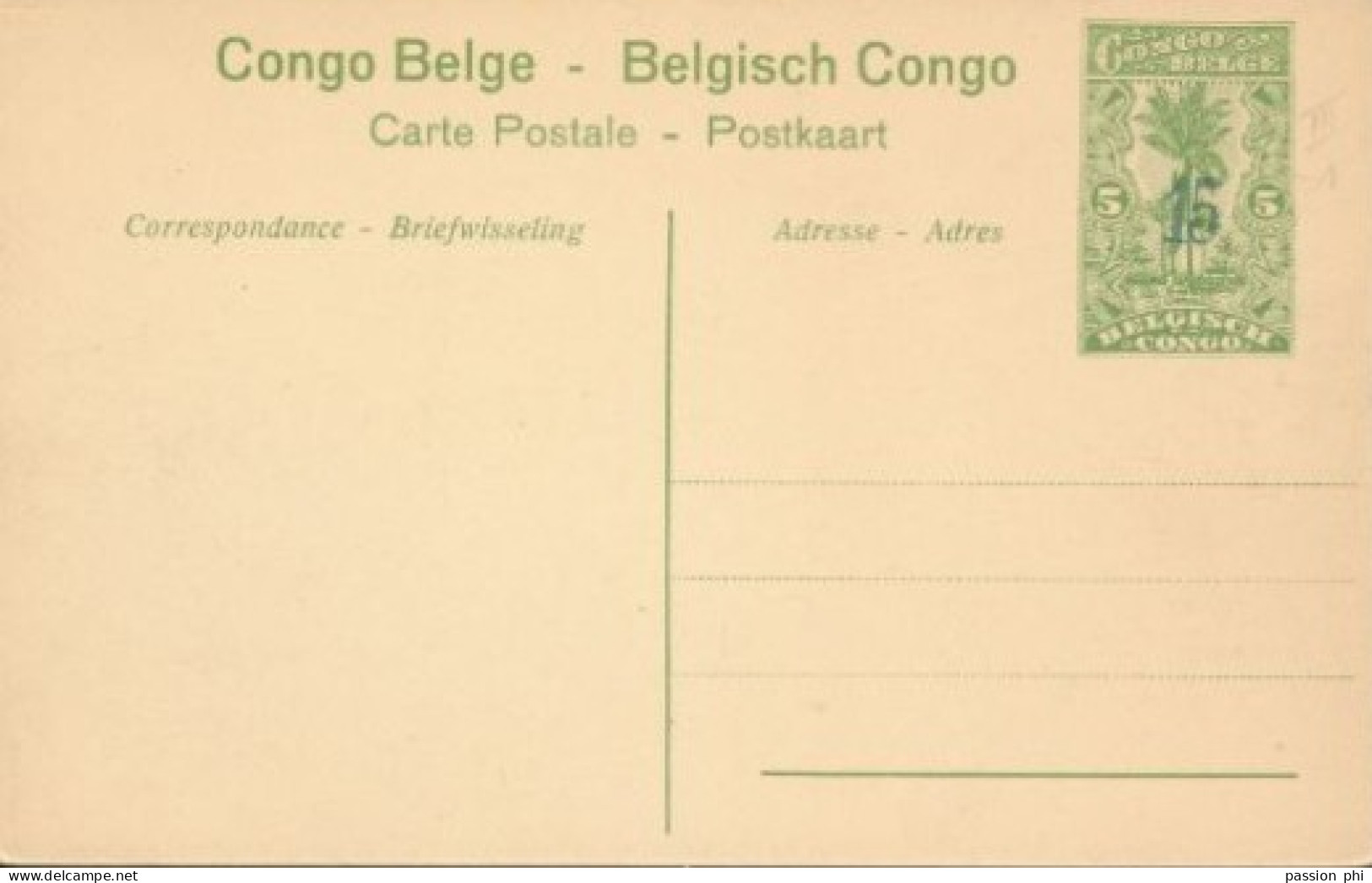 ZAC BELGIAN CONGO  PPS SBEP 52 VIEW 3 UNUSED - Ganzsachen