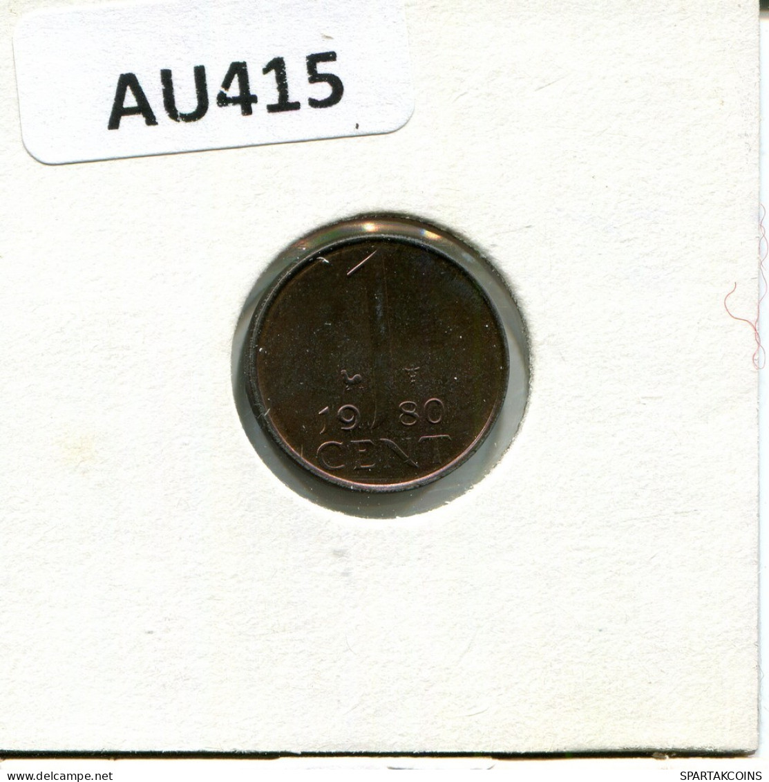 1 CENT 1980 NETHERLANDS Coin #AU415.U.A - 1948-1980: Juliana