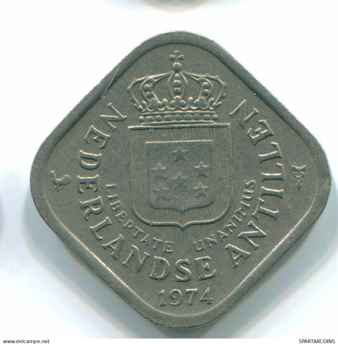 5 CENTS 1974 NETHERLANDS ANTILLES Nickel Colonial Coin #S12221.U.A - Netherlands Antilles