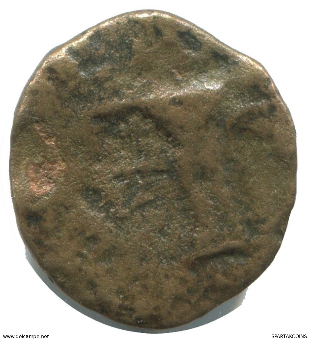 AIOLIS KYME HORSE SKYPHOS Authentic Ancient GREEK Coin 2.1g/15mm #AG054.12.U.A - Greek