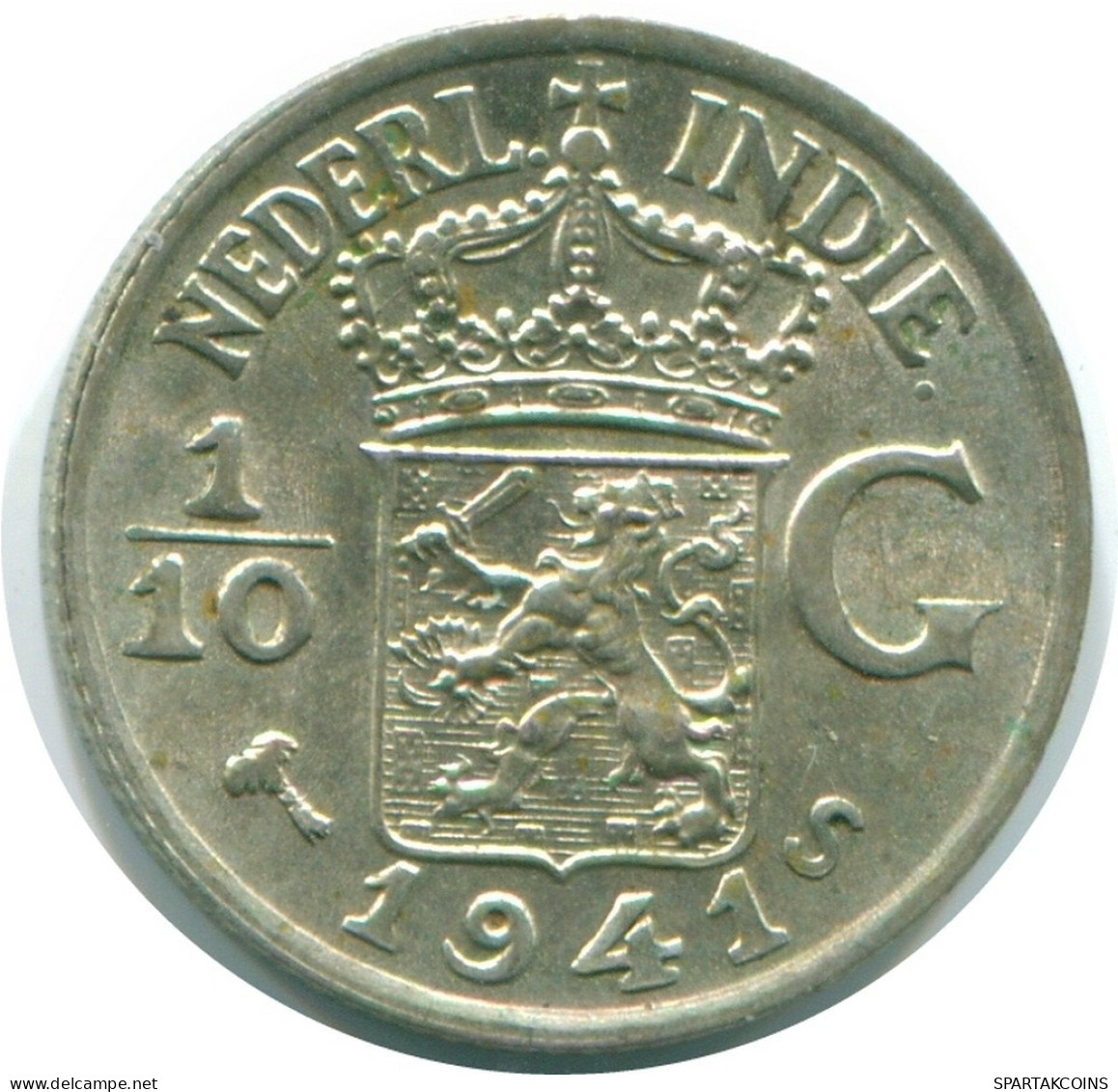 1/10 GULDEN 1941 S NIEDERLANDE OSTINDIEN SILBER Koloniale Münze #NL13795.3.D.A - Nederlands-Indië