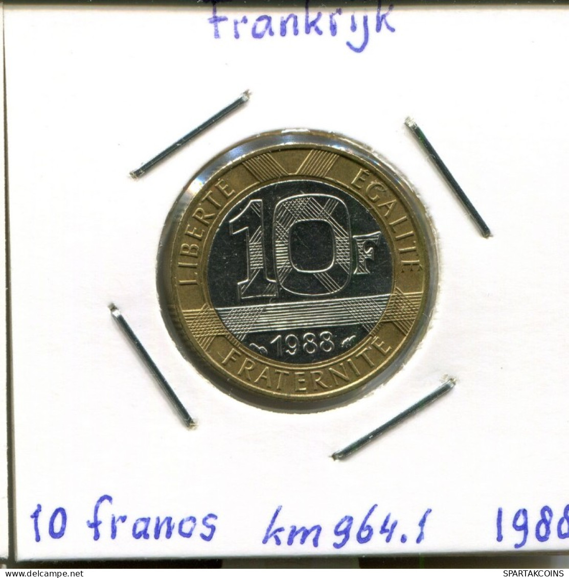 10 FRANCS 1988 FRANCE Coin BIMETALLIC French Coin #AM426.U.A - 10 Francs