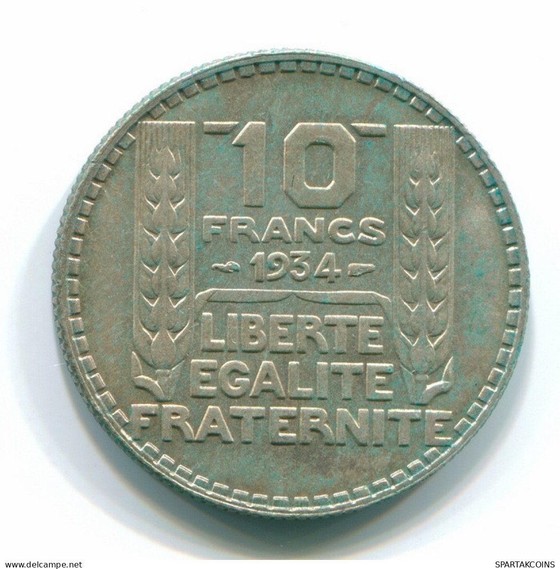 10 FRANCS 1934 FRANCIA FRANCE Moneda PLATA #FR1063.14.E.A - 10 Francs