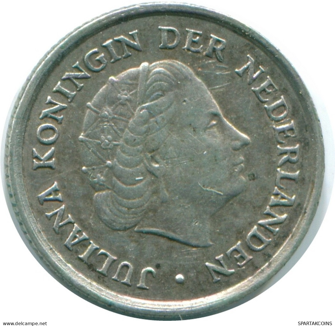 1/10 GULDEN 1966 ANTILLAS NEERLANDESAS PLATA Colonial Moneda #NL12749.3.E.A - Antilles Néerlandaises
