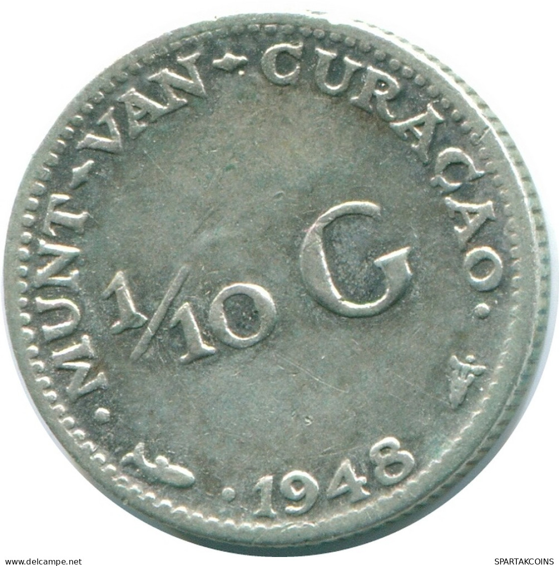 1/10 GULDEN 1948 CURACAO NEERLANDÉS NETHERLANDS PLATA #NL11890.3.E.A - Curaçao