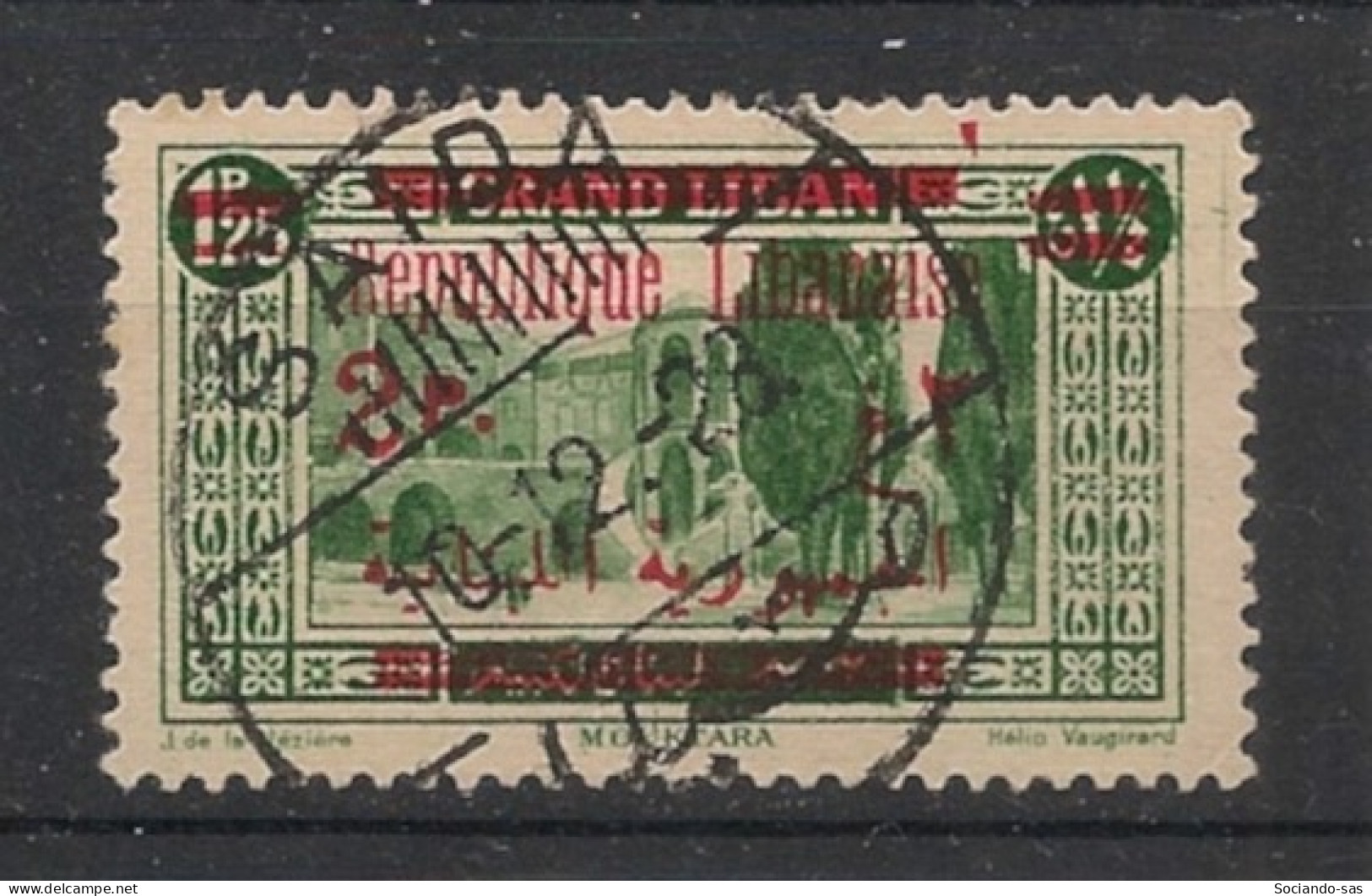 GRAND LIBAN - 1928-29 - N°YT. 118 - Mouktara 2pi Sur 1pi25 Vert - Oblitéré / Used - Oblitérés