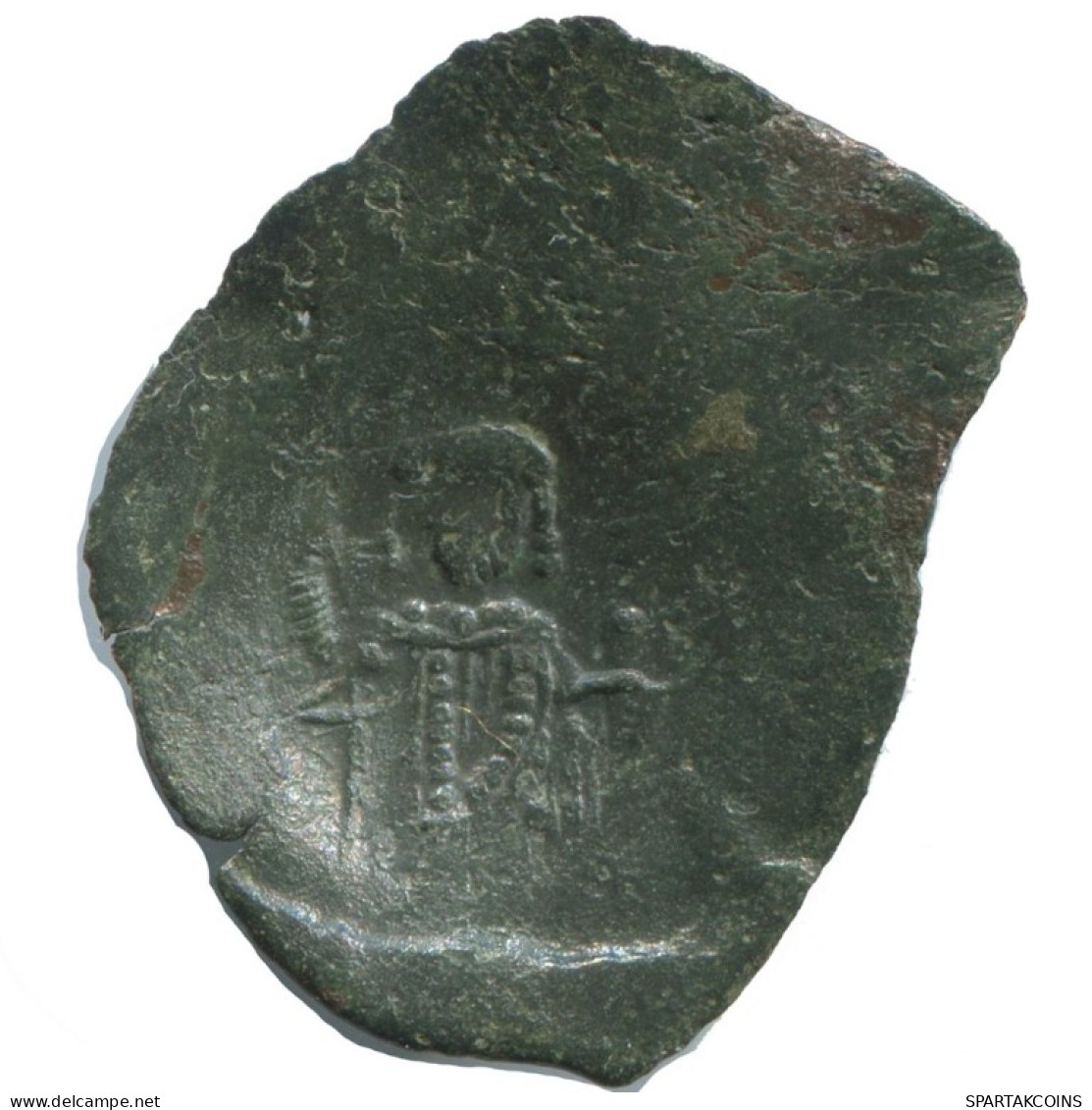 Authentic Original Ancient BYZANTINE EMPIRE Trachy Coin 1.1g/22mm #AG661.4.U.A - Byzantines