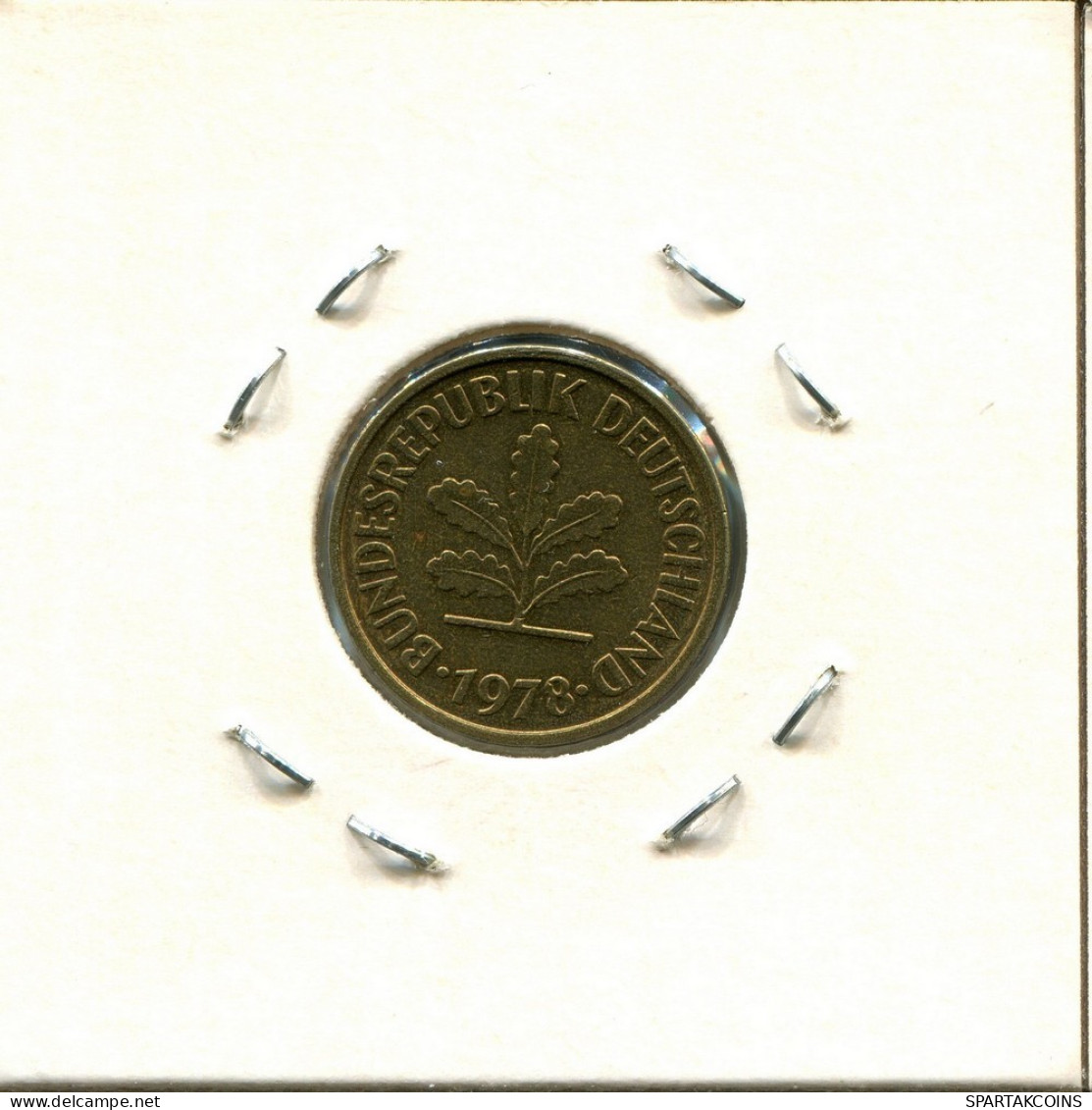 5 PFENNIG 1978 F WEST & UNIFIED GERMANY Coin #DC410.U.A - 5 Pfennig