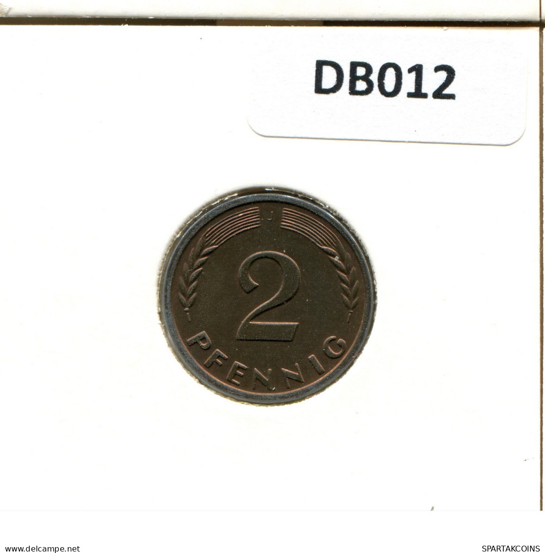2 PFENNIG 1962 J WEST & UNIFIED GERMANY Coin #DB012.U.A - 2 Pfennig