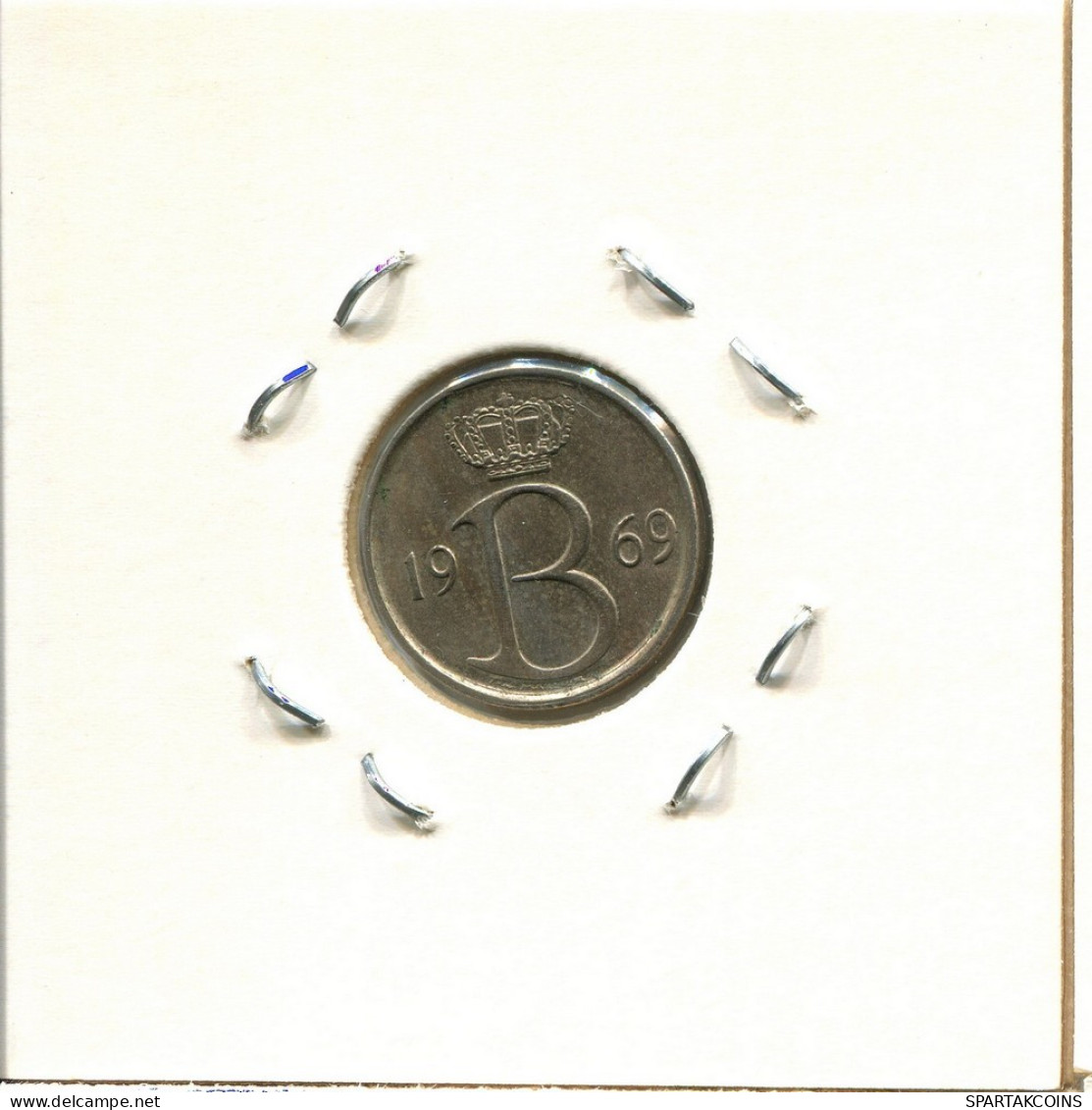 25 CENTIMES 1969 DUTCH Text BÉLGICA BELGIUM Moneda #BA331.E.A - 25 Cent