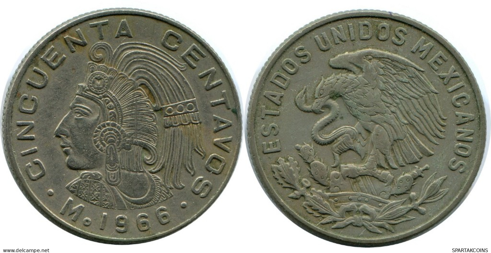 50 CENTAVOS 1966 MEXIKO MEXICO Münze #AH487.5.D.A - Messico