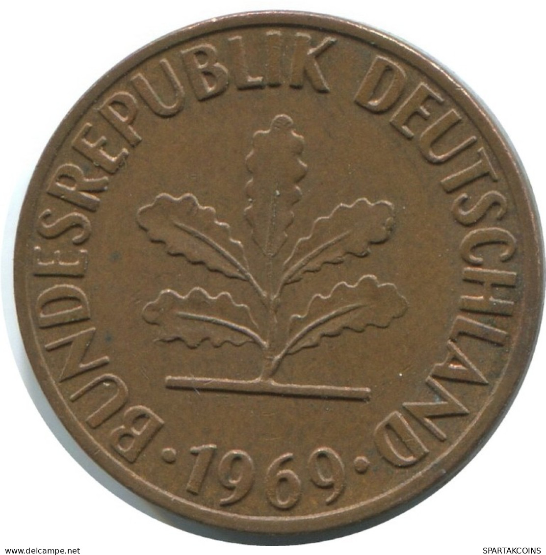 1 PFENNIG 1969 J WEST & UNIFIED GERMANY Coin #AD895.9.U.A - 1 Pfennig
