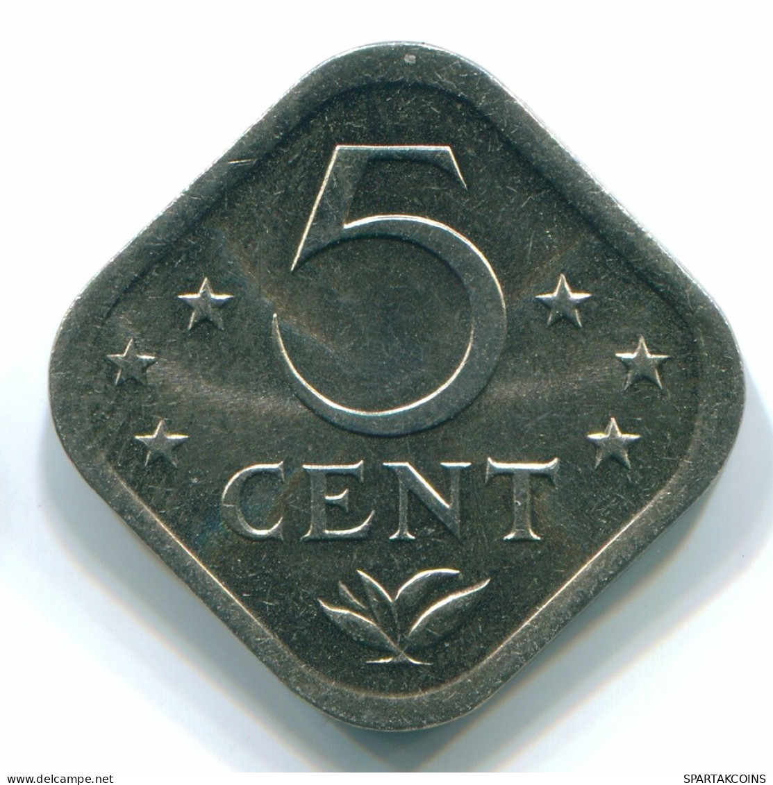 5 CENTS 1980 NETHERLANDS ANTILLES Nickel Colonial Coin #S12300.U.A - Netherlands Antilles