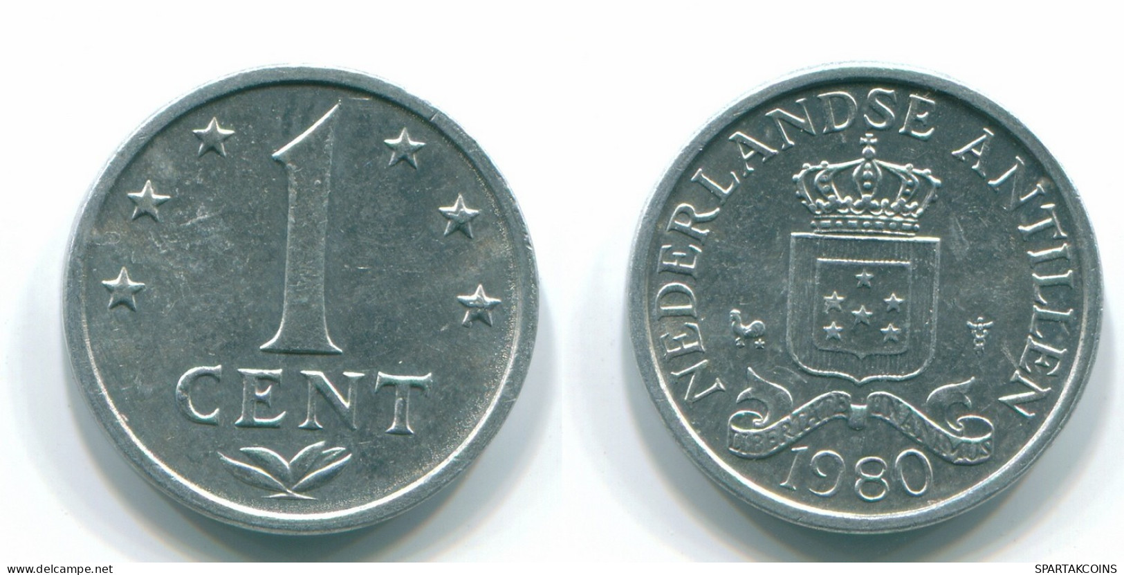 1 CENT 1980 ANTILLAS NEERLANDESAS Aluminium Colonial Moneda #S11190.E.A - Antillas Neerlandesas