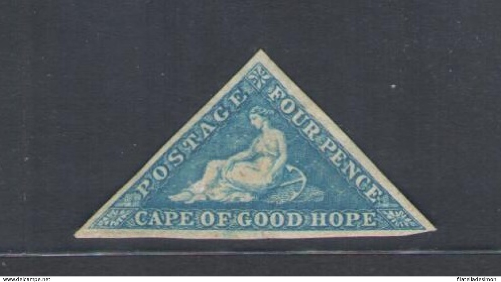 1855-63 Cape Of Good Hope, Stanley Gibbons N. 6A 4d. Blue - MH* - Otros & Sin Clasificación