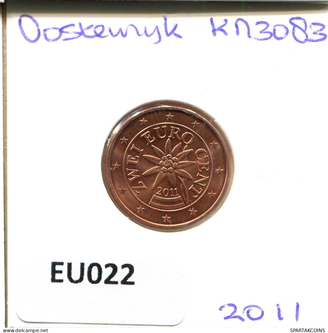 2 EURO CENTS 2011 AUSTRIA Coin #EU022.U.A - Austria