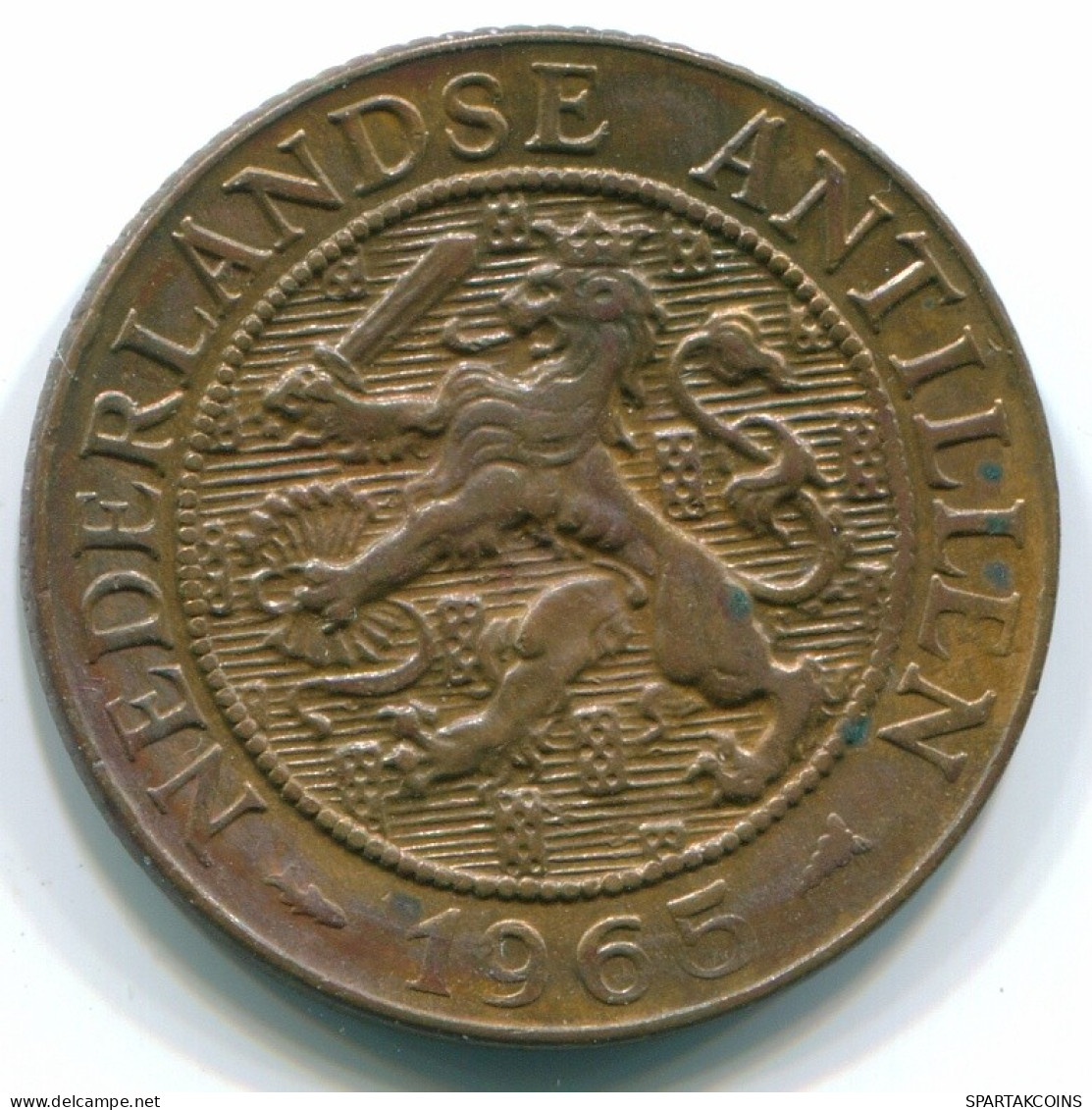2 1/2 CENT 1965 CURACAO NÉERLANDAIS NETHERLANDS Bronze Colonial Pièce #S10191.F.A - Curaçao